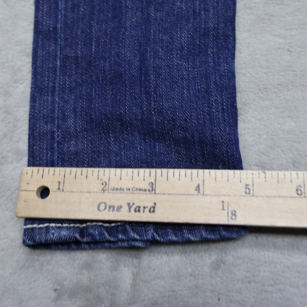 True Religion Jeans Womens 26x35 Dark Wash Low Rise Skinny USA Made Y2K VTG